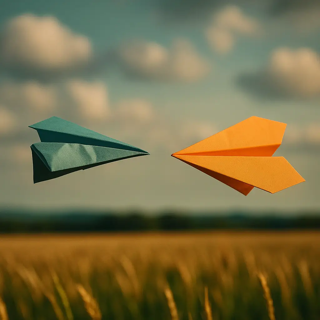 Spuren im Sand welche aus verschiedenen Richtungen  kommen  Symbolisch für Orientierung Coaching